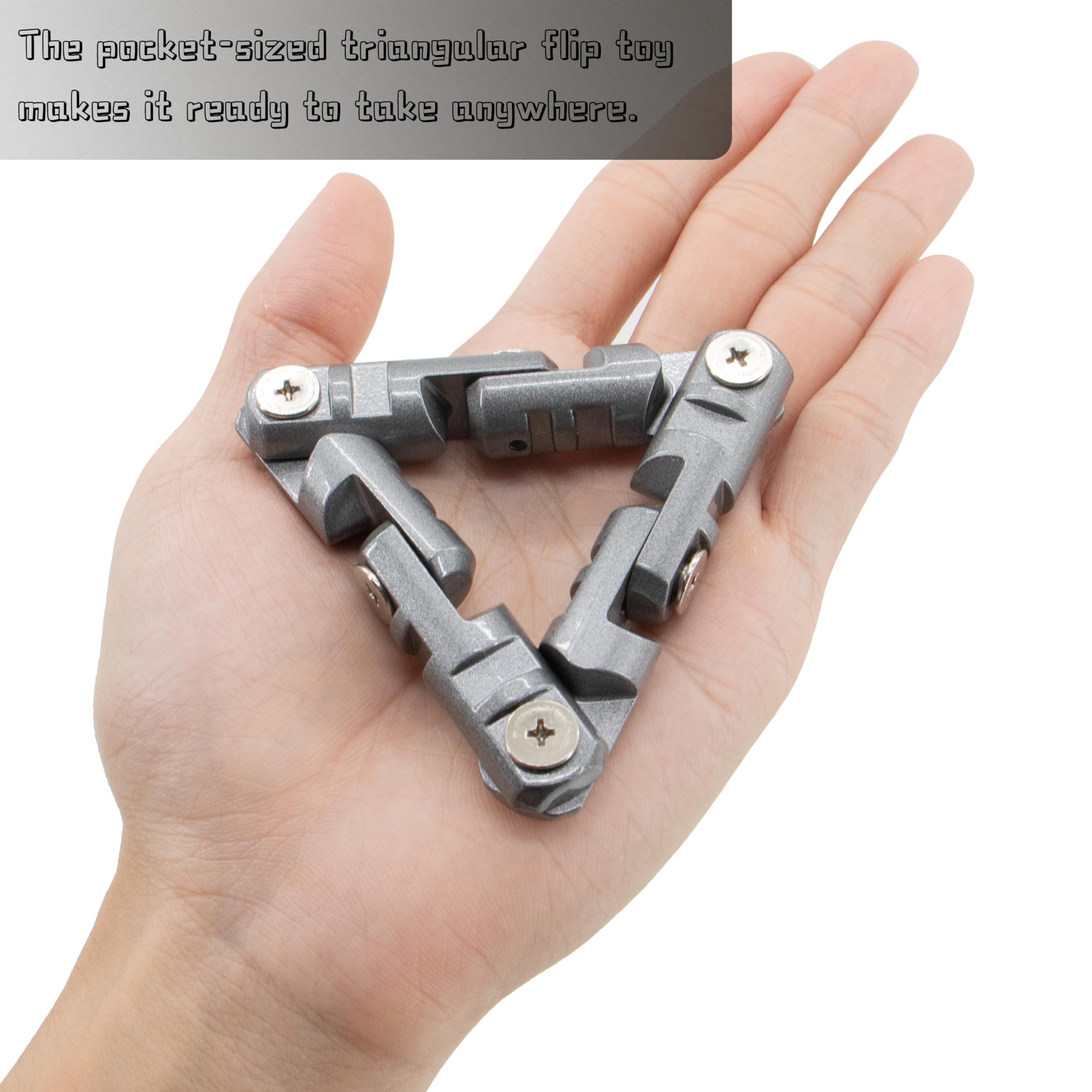 Zayin Nieskończona Fidget - Metalowa Trójkątna Zabawka Bez Krawędzi, Ręczna, Odprężająca, Masaż Dłoni, Sensoryczna, Na Biurko Antystresowe