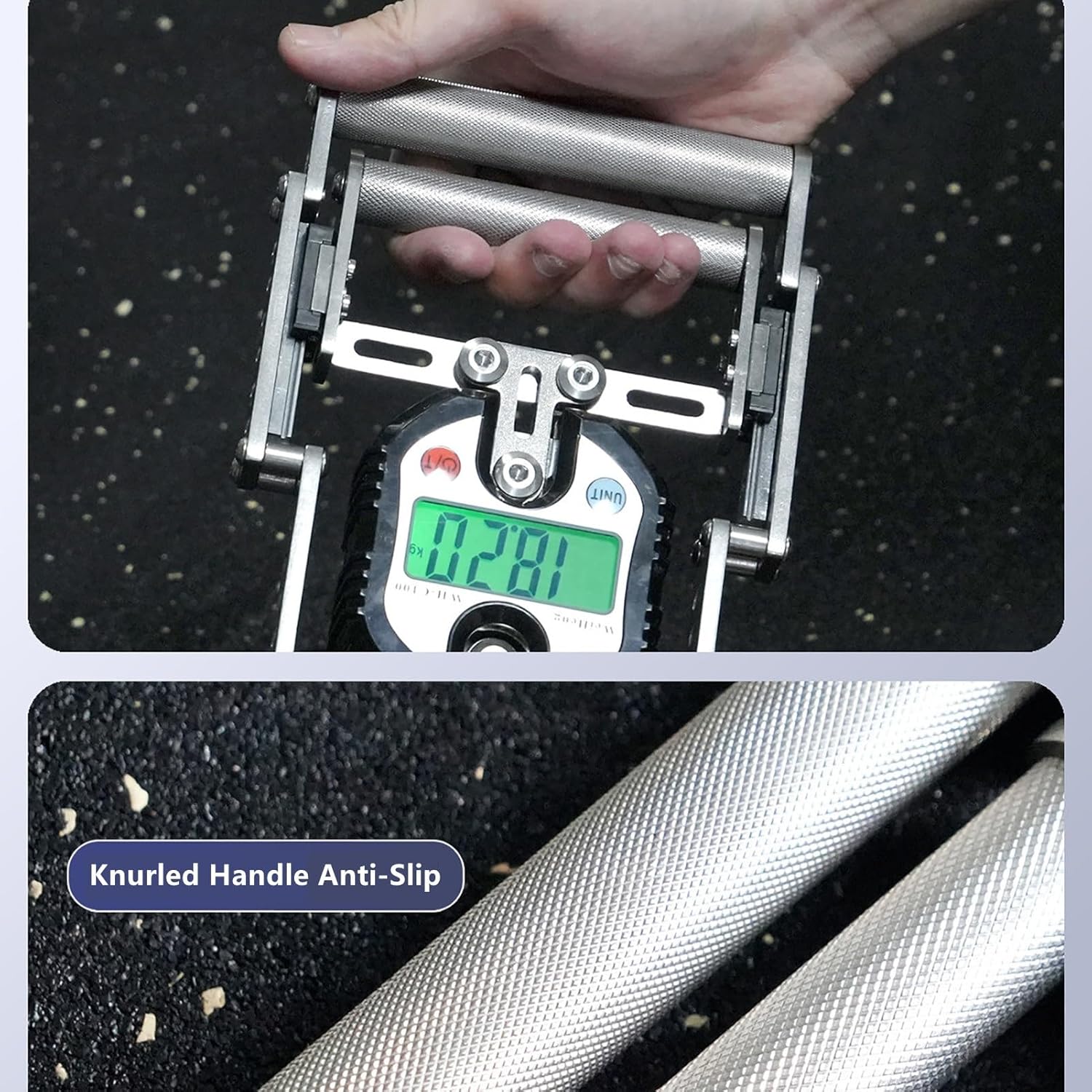 Hand Dynamometer Grip Strength Tester Measurement Tool, Metal Frame with Accurate Reading Digital Electronic Dial and Adjustable Handle, Maximum Grip Capacity of 330lbs / 150kg