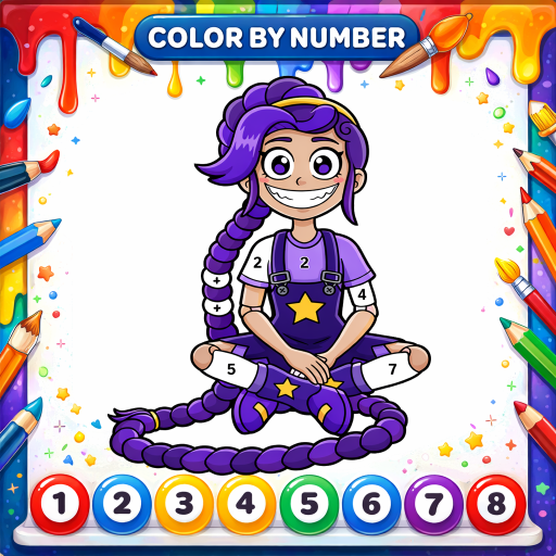 Playtime Lily Love Braids Color By Number Fire Tv