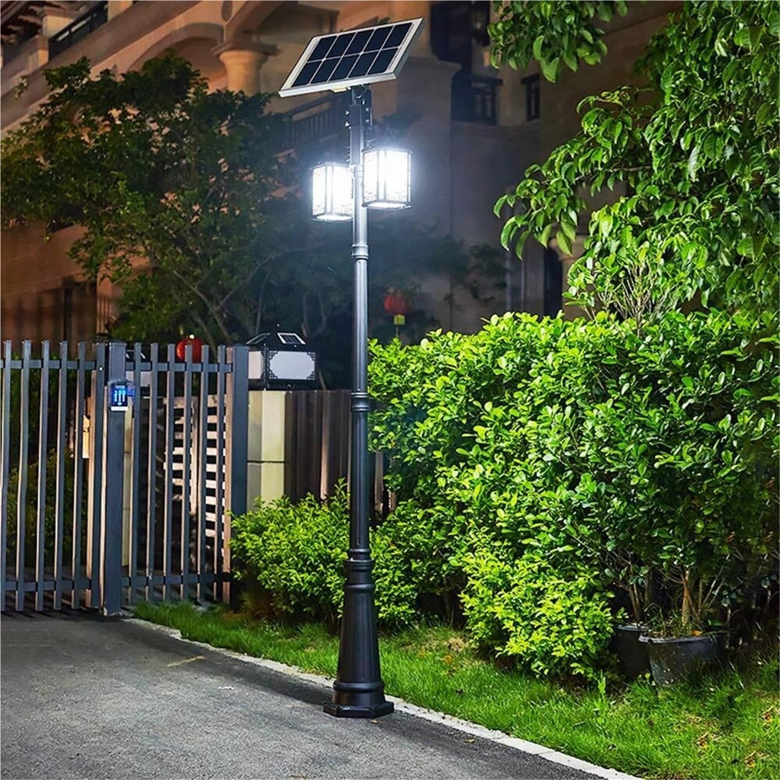 QUSYZD Solar Post Lights Lamp Post Lights Outdoor Outdoor Solar Courtyard Post Light Household Super Bright Garden Aluminum Pole Light Villa Lighting High Pole Street Light,250CM