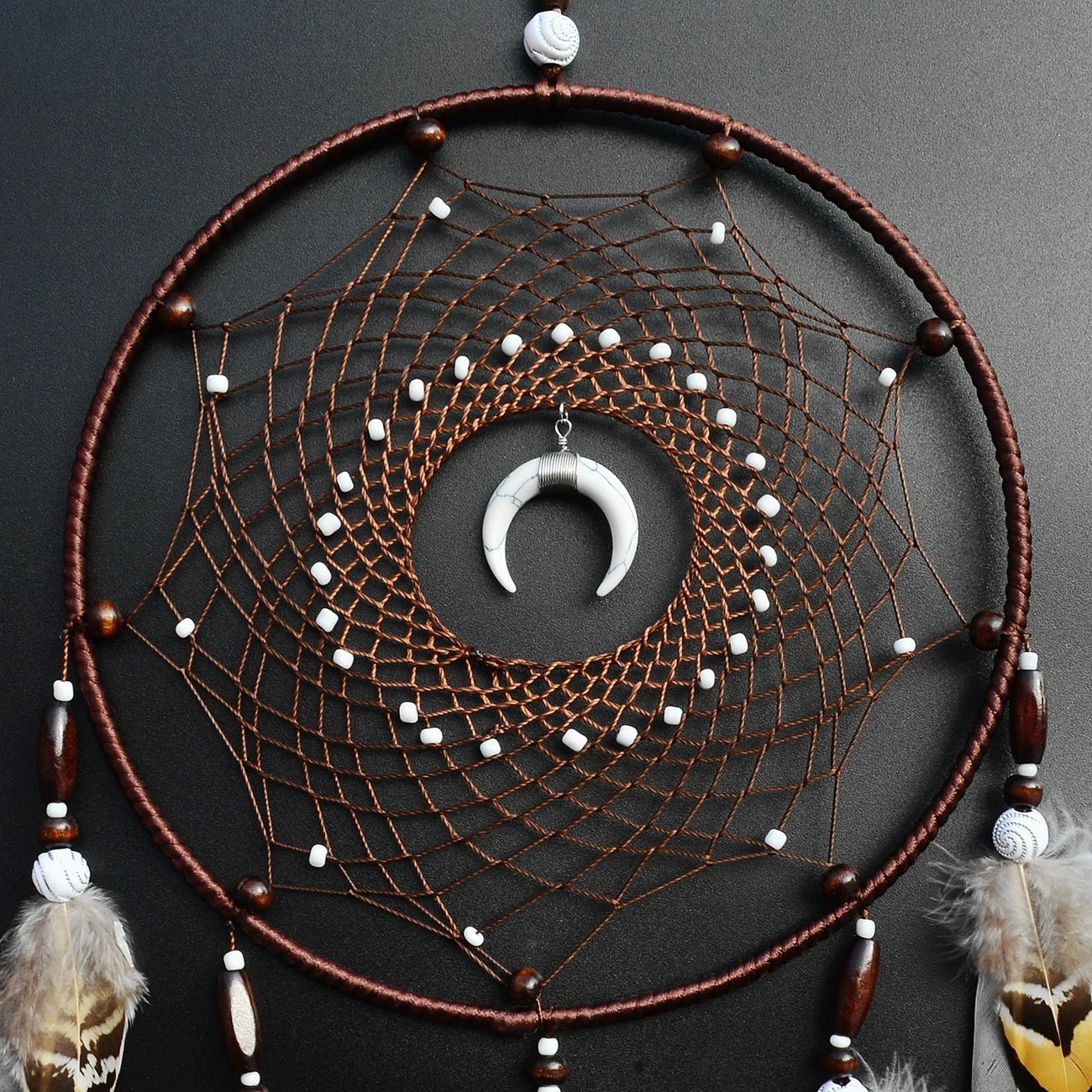 Dream Catchers : for Bedroom Adult Brown Boho Dream Catcher Wall Decor 2 Dream Catchers : for Bedroom Adult Brown Boho Dream Catcher Wall Decor - Image 2