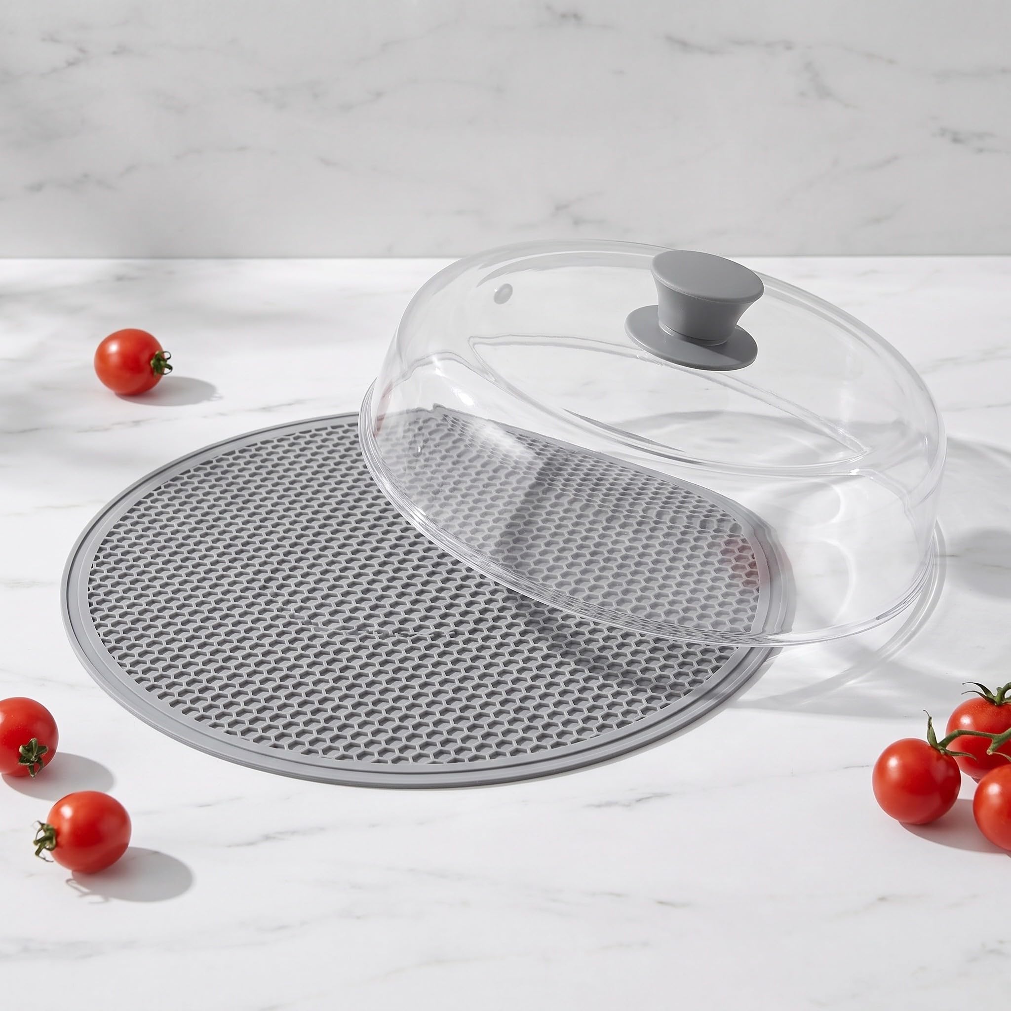 INOOMP 1 Set Composto da Coperchio paraschizzi in Vetro per microonde da 25