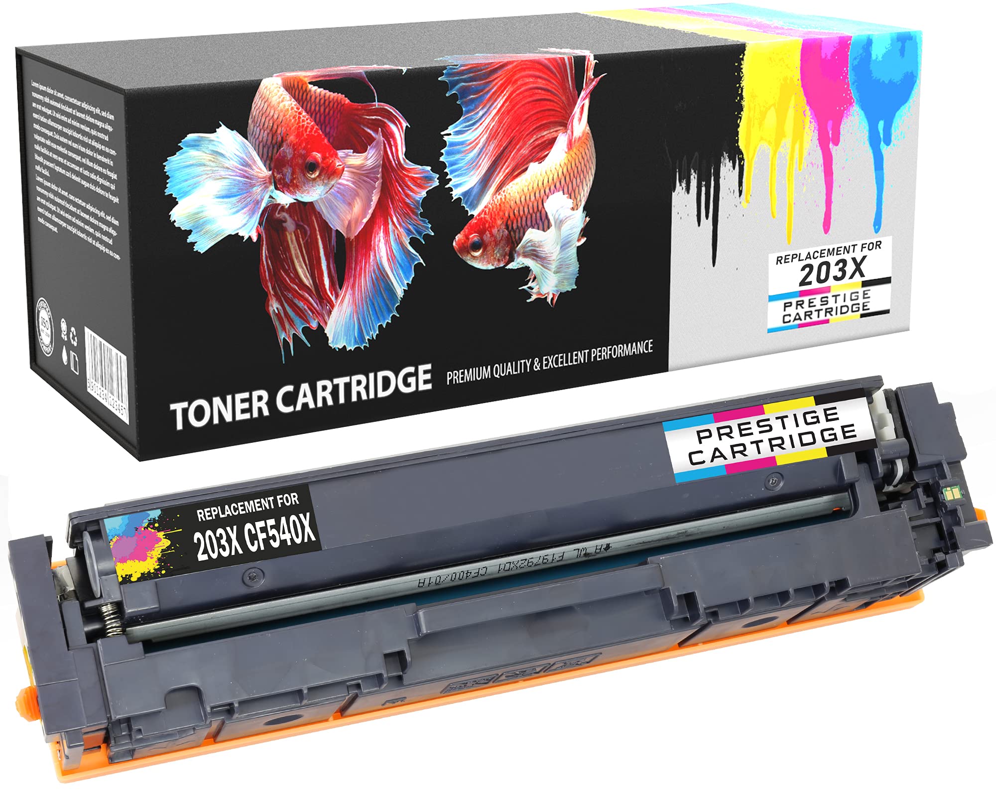 PRESTIGE CARTRIDGE 203X CF540X Compatible Toner Cartridge for HP Color Laserjet Pro MFP M281fdw M281fdn M280nw M254dw M254nw M254dn