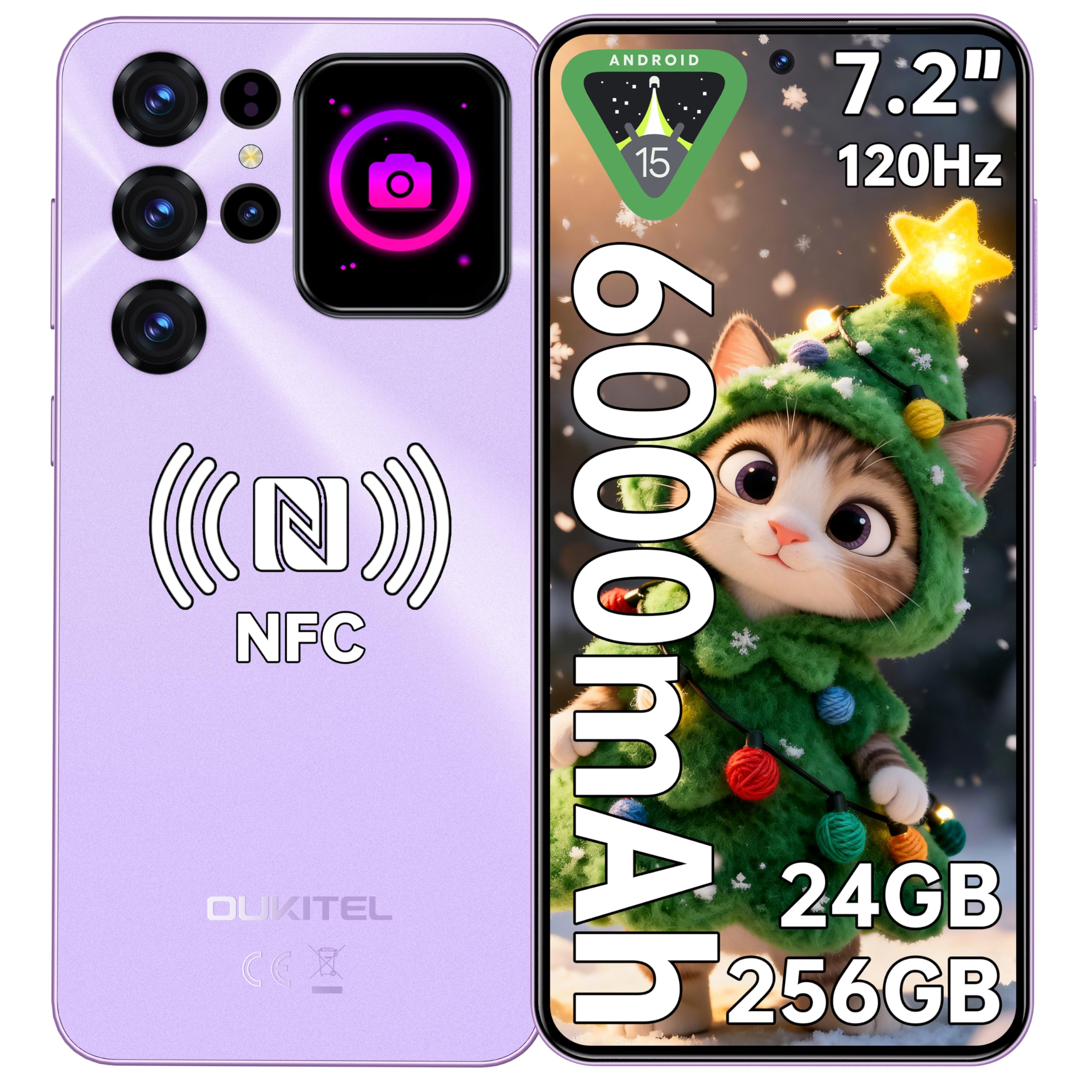 Amazon | 【7.2インチ HD+ 大画面SIMフリー スマホ 本体】OUKITEL C68