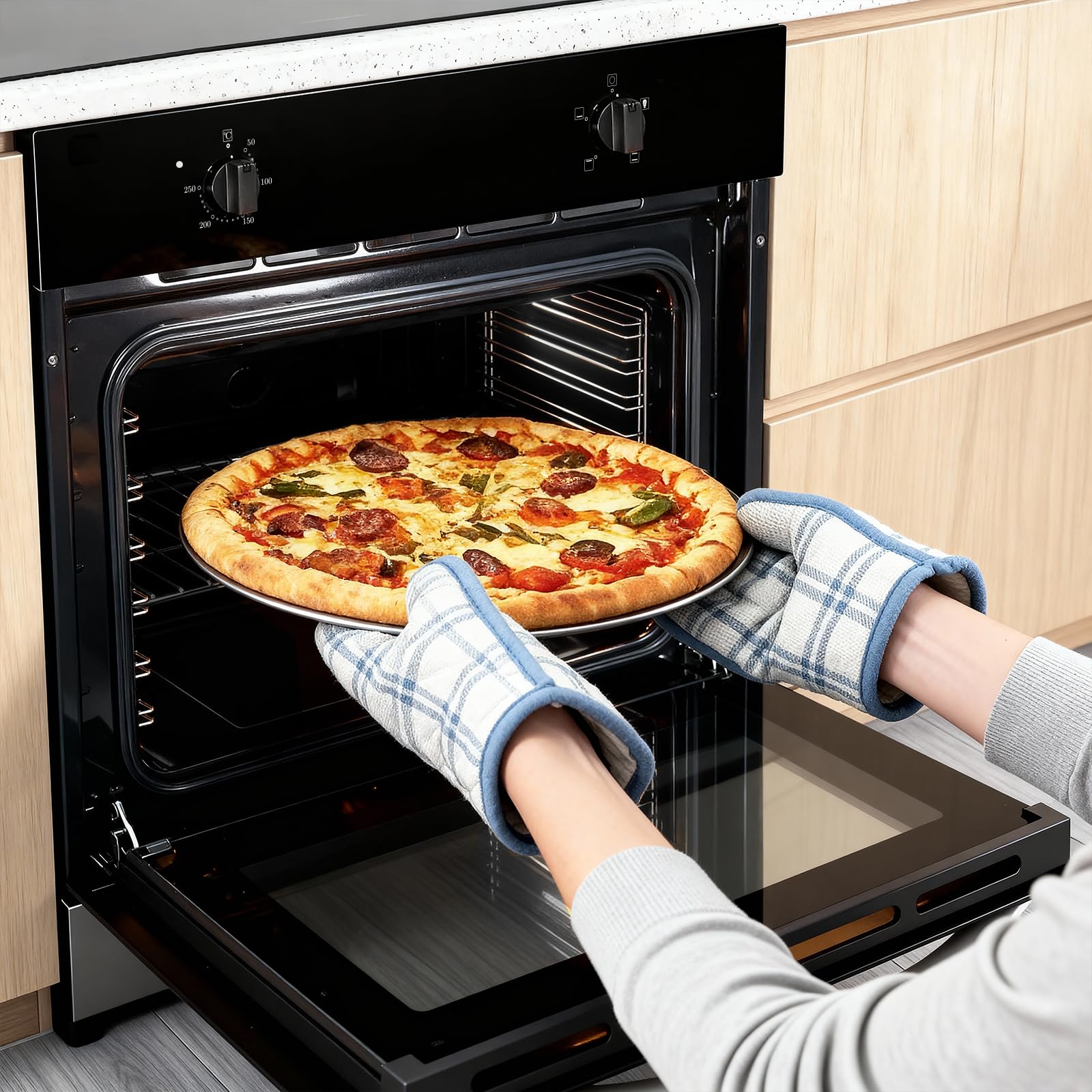 Electric Single Oven Built-in Integrated Black, Installed 65L 4 Functions Electric Single Oven Ideal for Family Cooking Easy Programmable Timer — view 6
