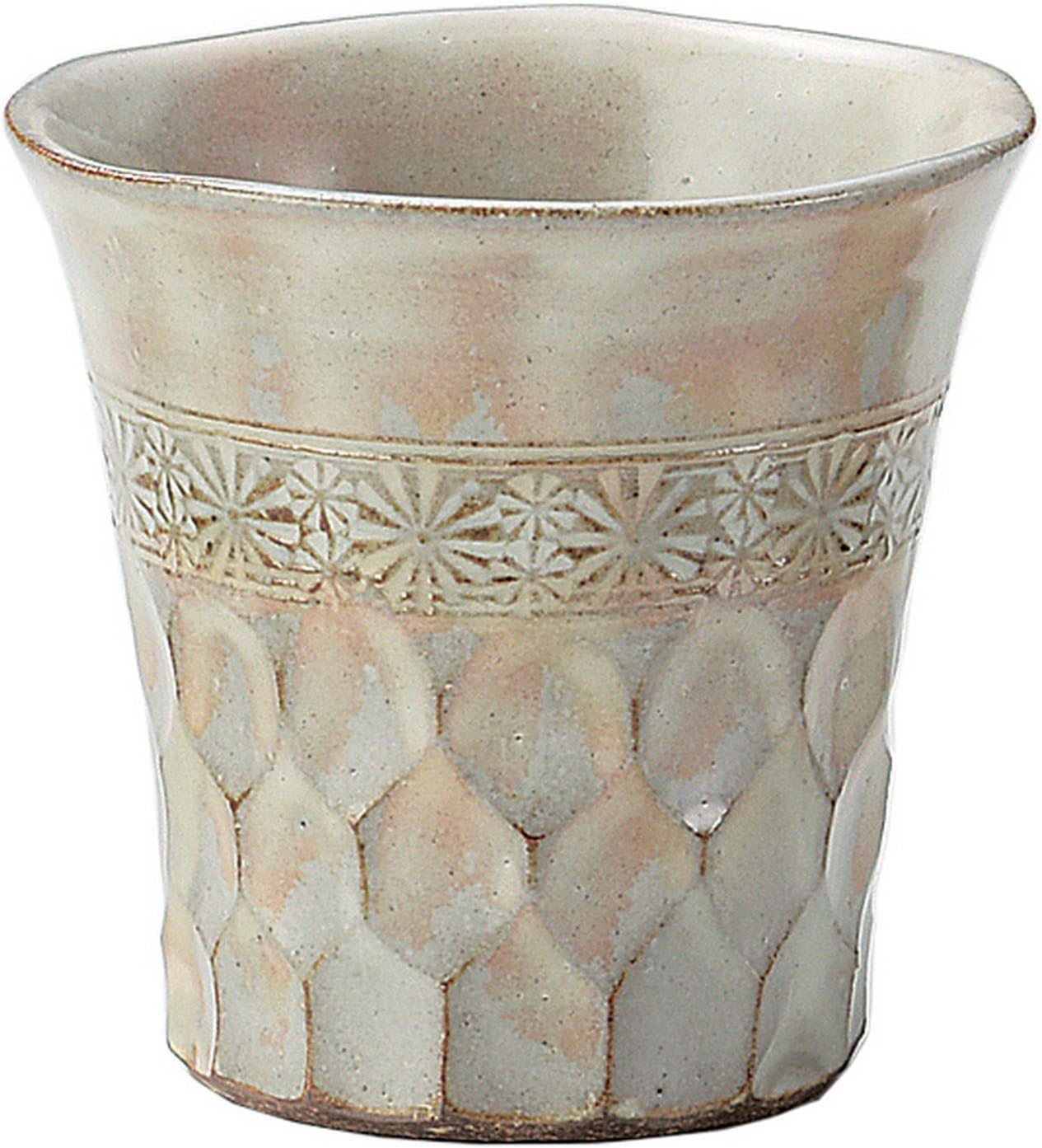 ヤマキイカイ(Yamakiikai) Yamaki Ikai F1937 Katsuji Powdered Mishima Chamfer Shochu Cup