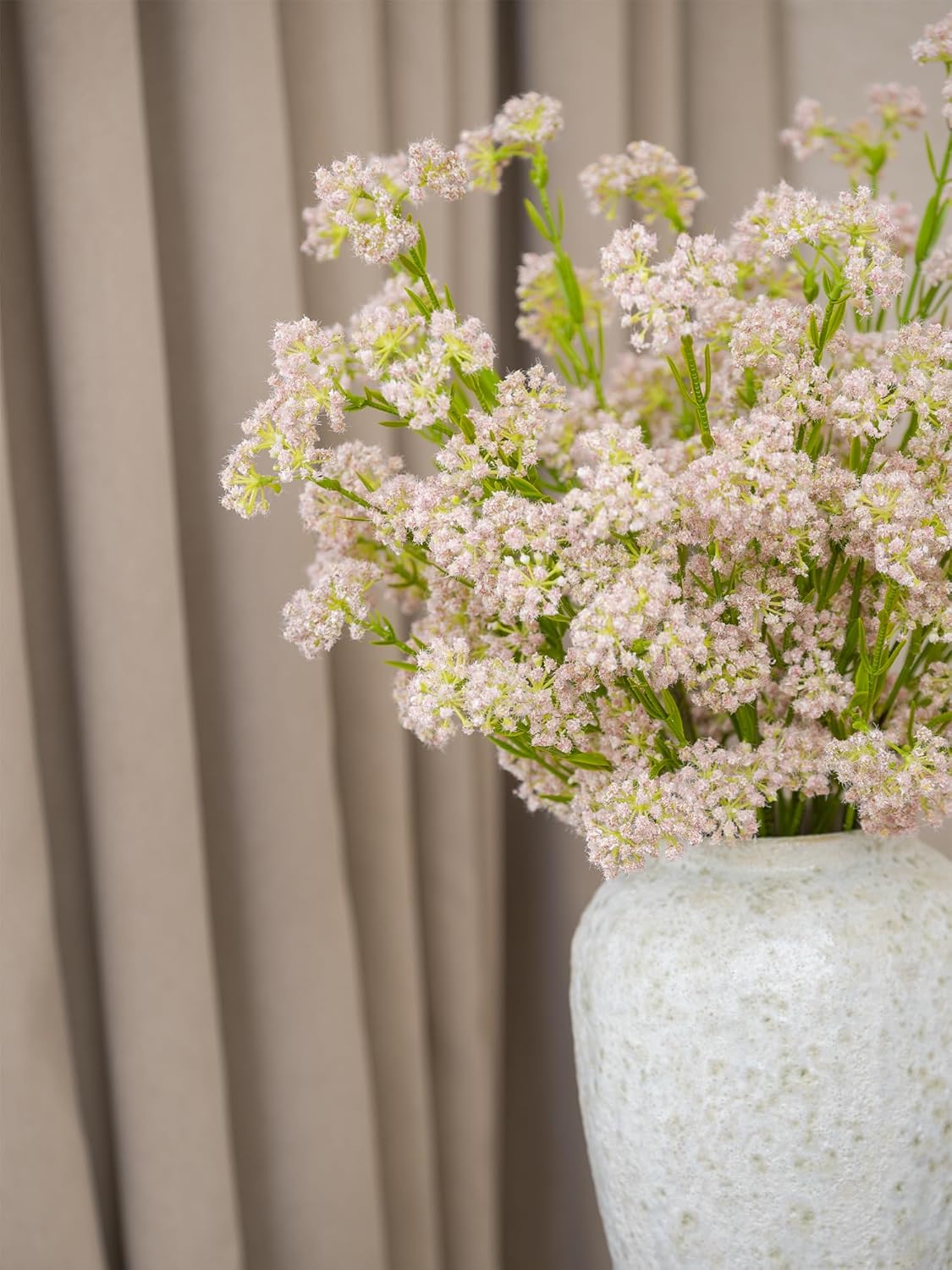Green Moon 6PCS Realistic Artificial Baby Breath Flowers Stems Bulk for Vase - 24.5”, Pink Gypsophila Flower Faux Branches for DIY Bouquet Table Centerpieces Kitchen Dinning Room Home Decorations
