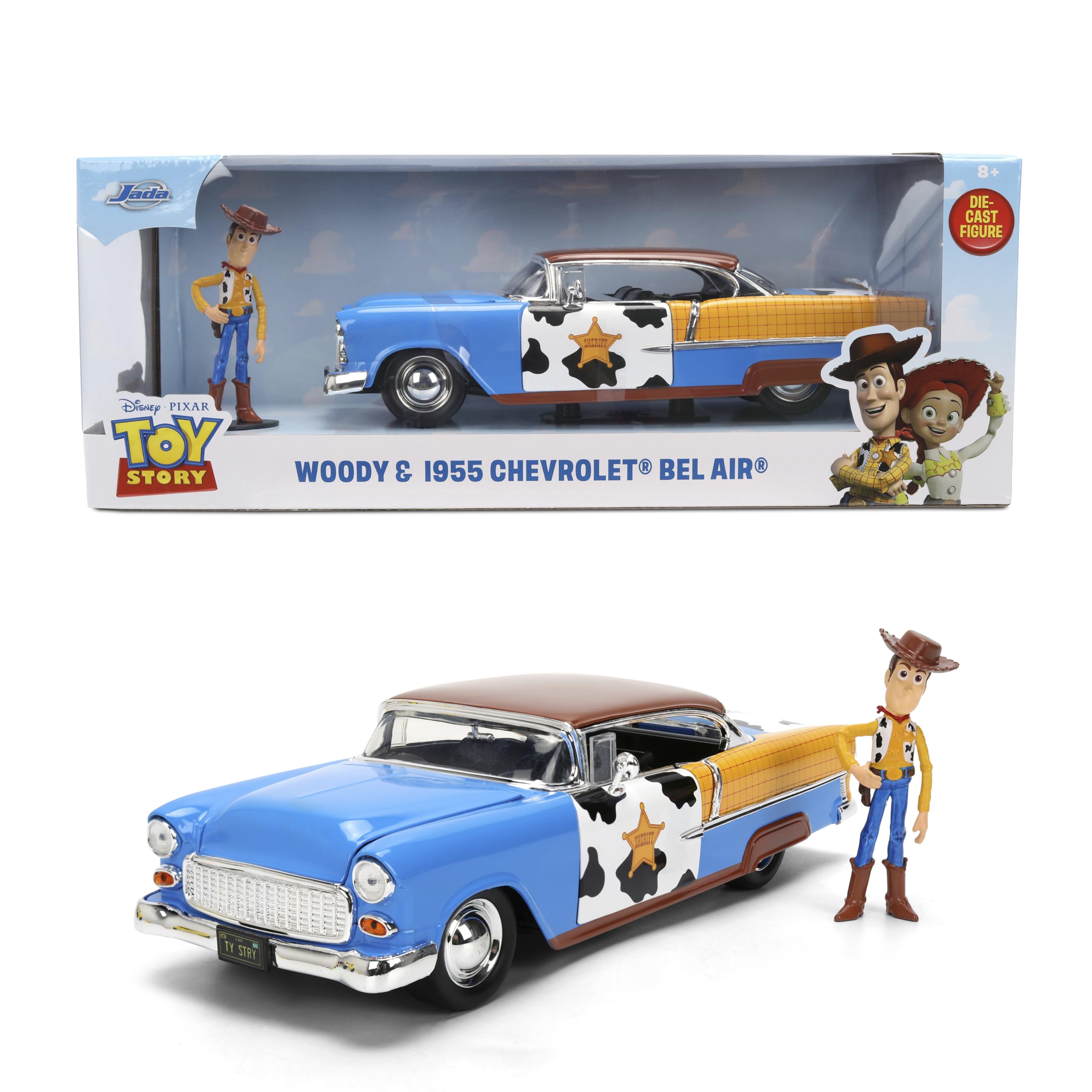 Amazon.com: Jada Toy Story Woody 1955 Chevrolet Bel Air Die-Cast