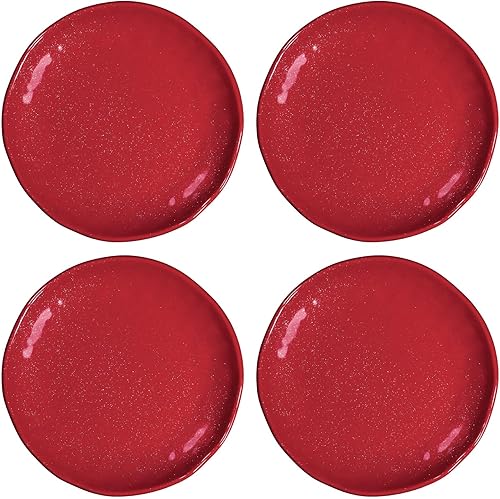 Miniatura 9 de UP ware - 4 platos de melamina de 6 pulgadas, platos de postre para aperitivos, platos pequeños para servir, platos de fiesta, platos redondos para