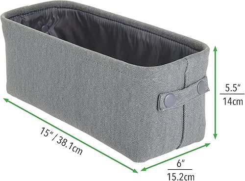 Miniatura 4 de MDesign - Canasta organizadora de tela de algodón para baño