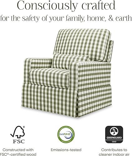 Miniatura 10 de Million Dollar Baby Classic Crawford Pillowback Comfort - Deslizador giratorio en crema de alto rendimiento repelente al agua y resistente a las