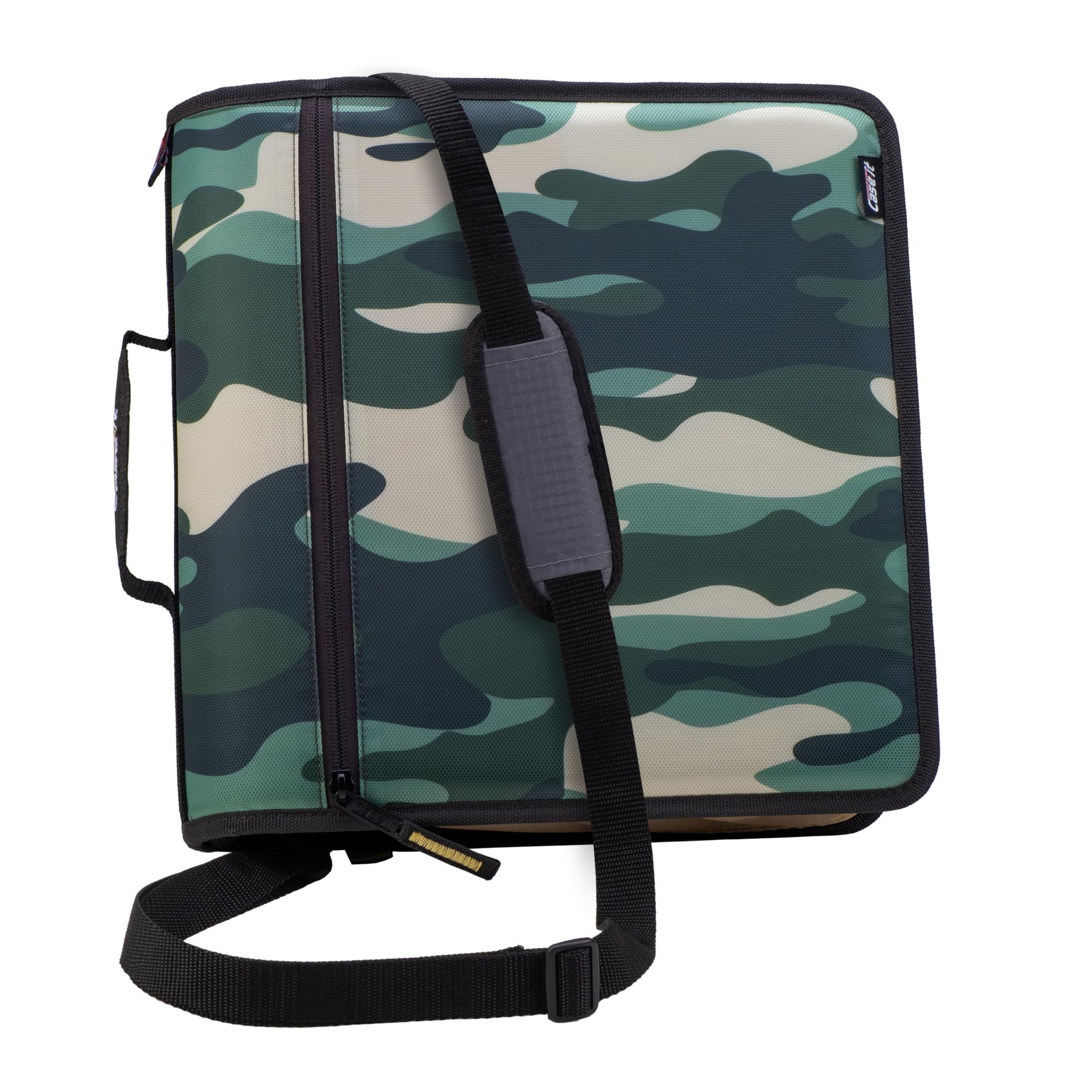 Case-it The Print Mighty Zip Tab 3" O Ring Binder with Zipper, 5 Colours, Multi Pockets, 600 Sheets, with Strap