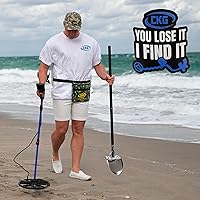 Vista 8 de CKG Cucharas de arena para playa, detección de metales, acero inoxidable, pala de detección de metales, caza del tesoro bajo el agua, accesorios