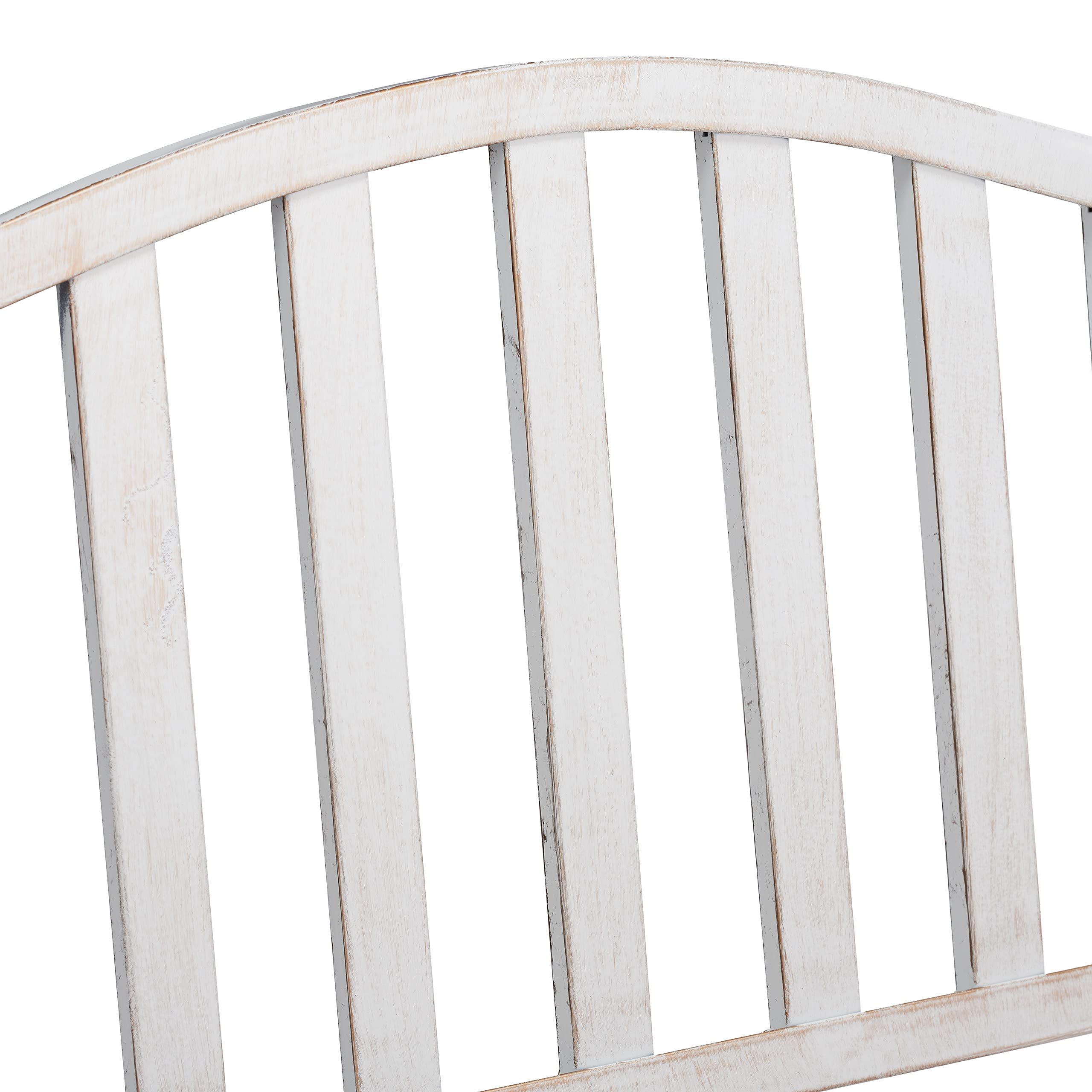 Relaxdays Gartenbank mit klappbarem Tisch, 3-Sitzer, Garten, Metall Balkonbank, HBT 89 x 150 x 58,5 cm, weiß-Bronze