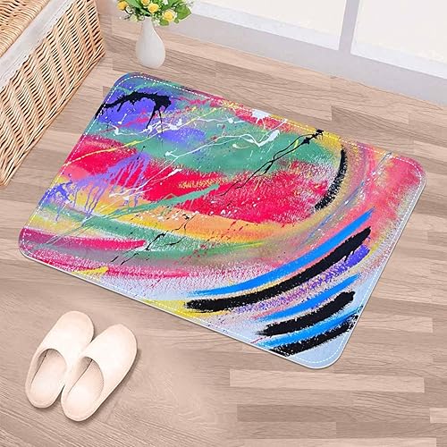 Miniatura 2 de Tapete moderno de pintura al óleo tapete para puerta delantera antideslizante absorbente y resistente a las manchas tapete de entrada para