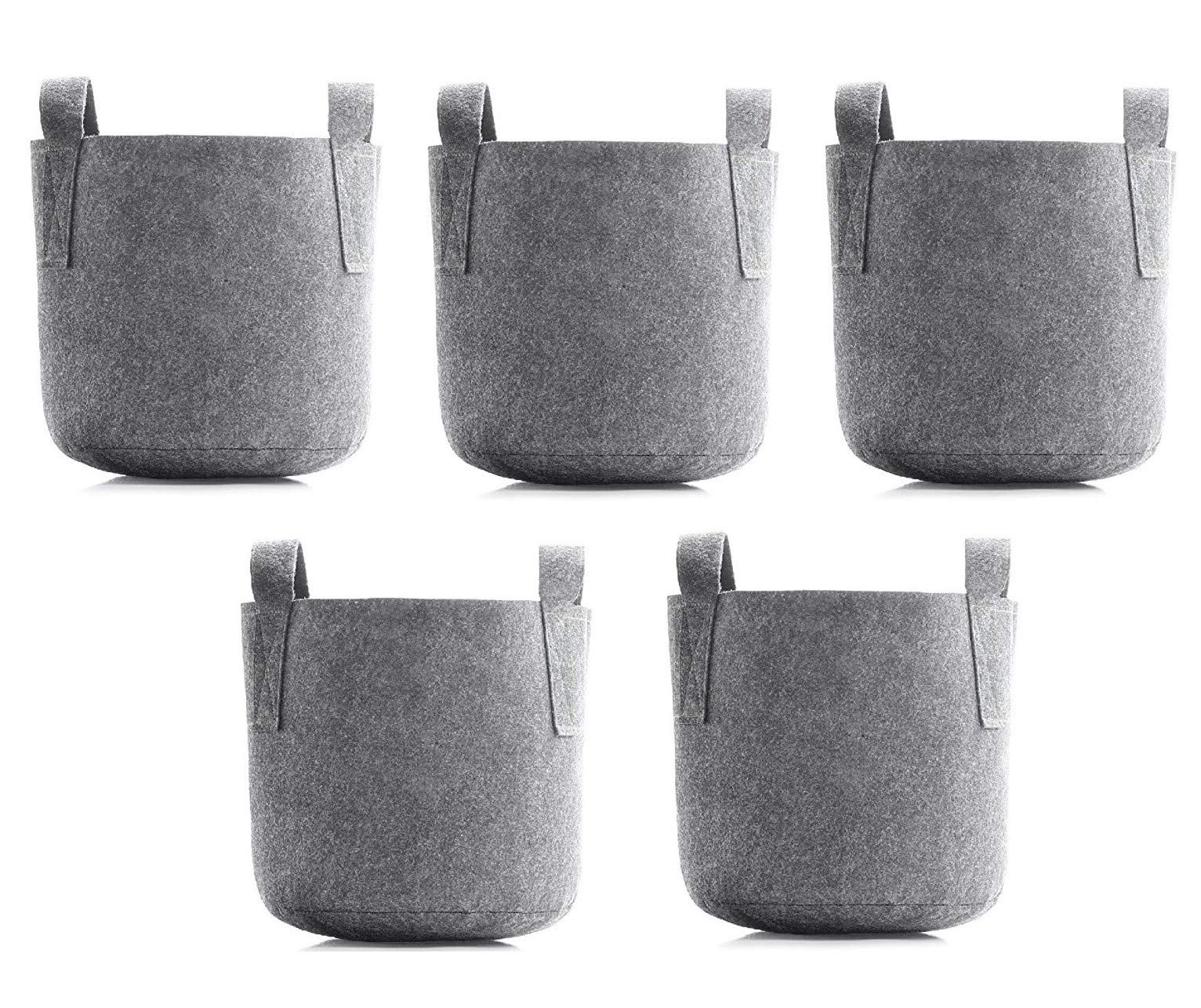 OXYPOT Air Pruning 350 GSM Geo Fabric Grow Bags for Smart Plant, 5 Gallons, for Home, Terrace, Balcony (12 X 12 Inches, Pack of 5 Bags, Grey) (B07VBSLHJR) Amazon Price History, Amazon Price Tracker