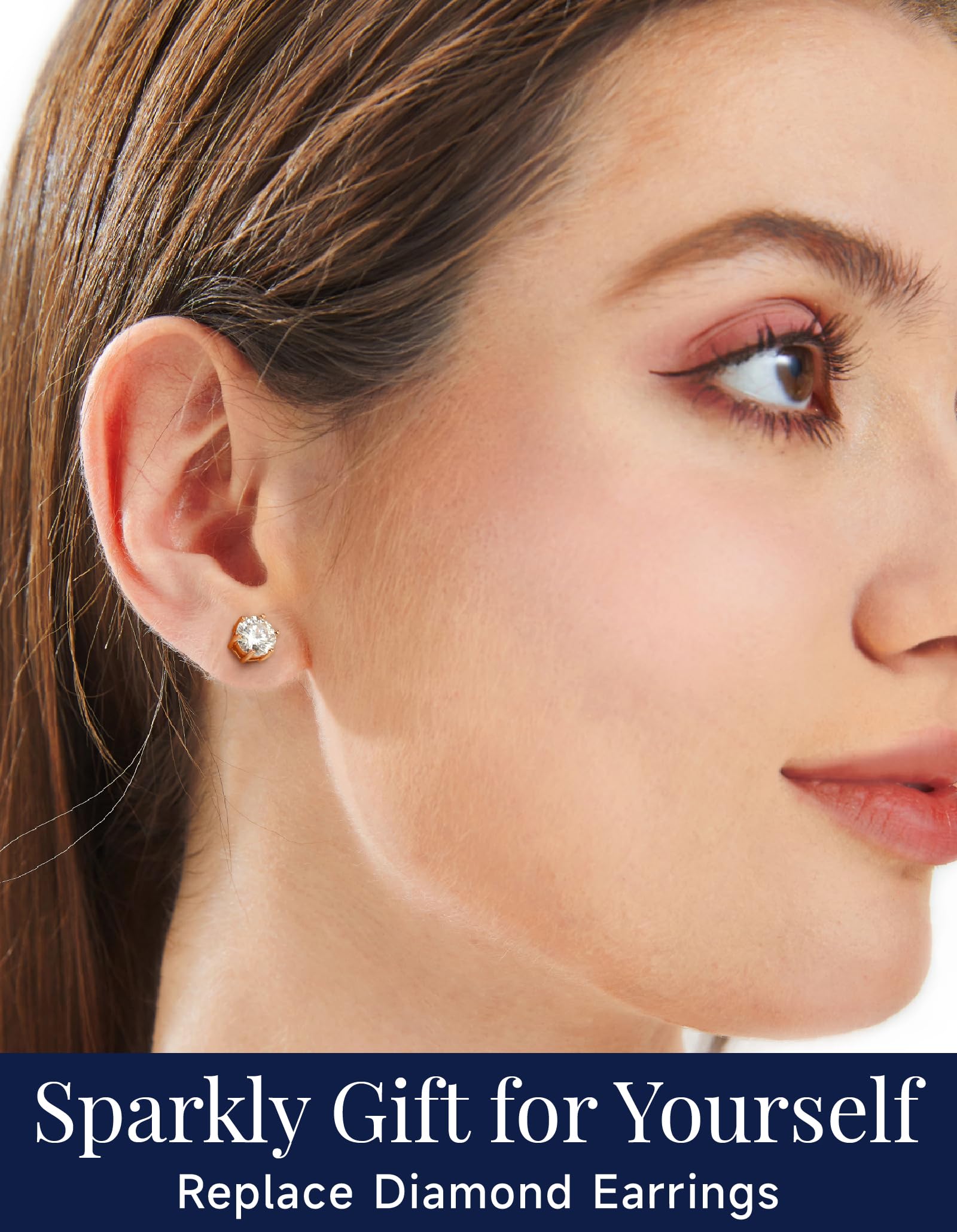 MomentWish Orecchini Moissanite, 1-4 Carati Orecchini Brillante Uomo Argento 925/Oro 18K Simulato Diamante Uomo Donna Orecchini Punto Luce Anallergici Regalo Festa Della Mamma 5/6.5/8mm