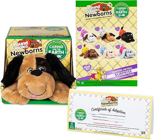 Miniatura 1 de Pound Puppies Peluche para recién nacidos, ángel, bronceado y negro, respetuoso con el medio ambiente