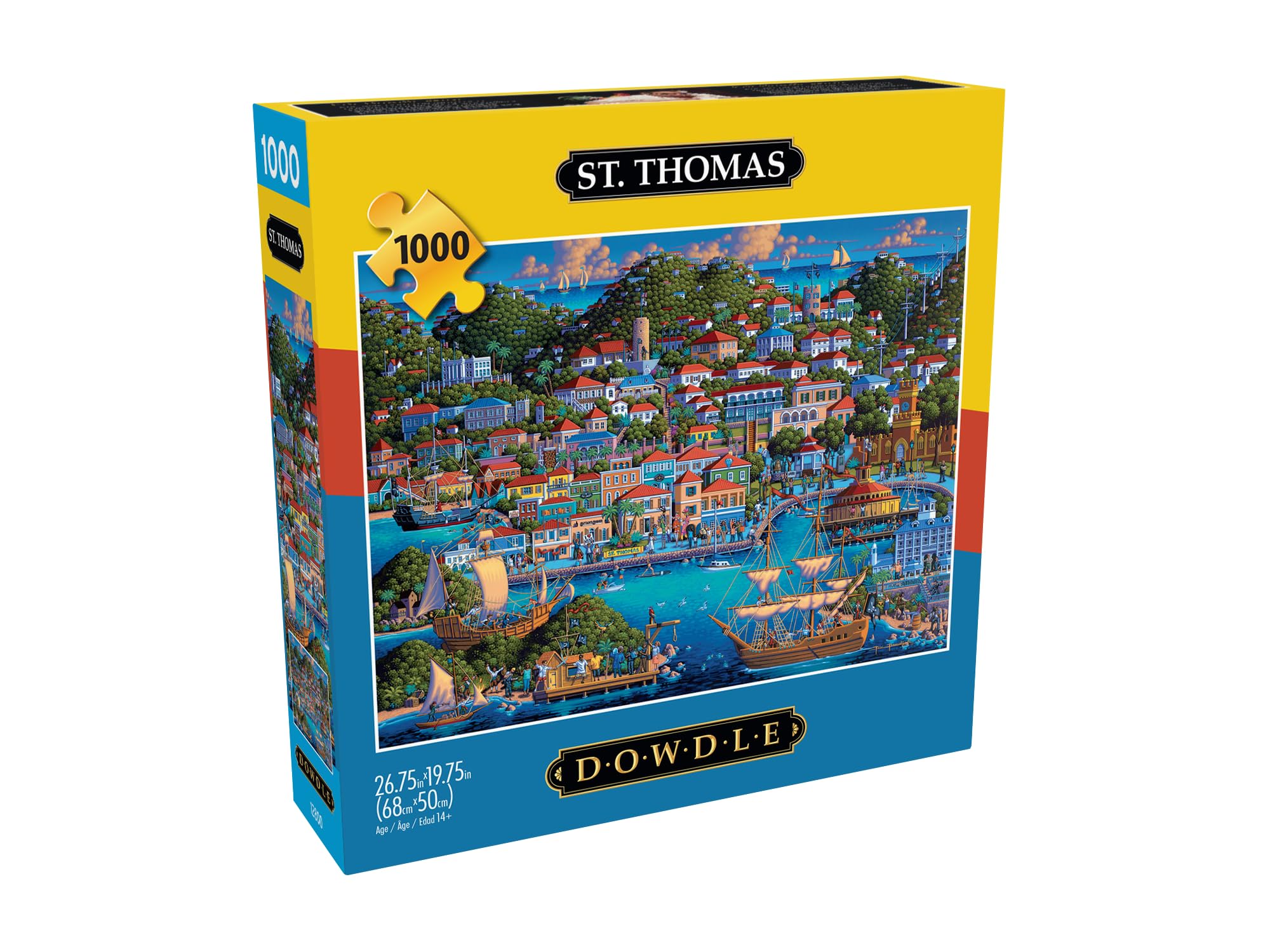 Buffalo Games Puzzle 1000 Pezzi 'Shrimp Trucks' Di Eric Dowdle - 67,9x50,2 Cm