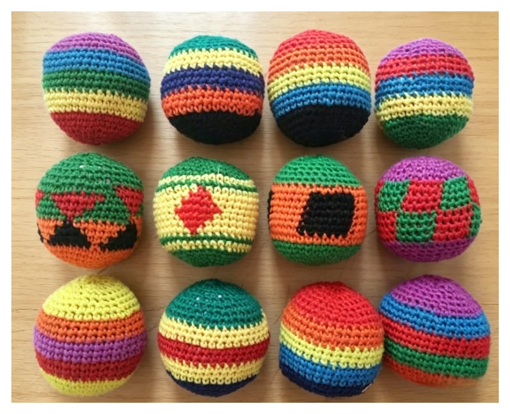 Handgemachte Footbags Soft Handmade Sacks for Footbag Juggling Balls Outdoor Toy Safe and Durable for Camping(5pcs)
