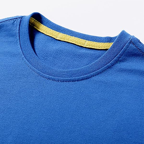 Kids Solid Color Short Sleeve T-Shirts for Boys Girls Summer Crewneck Basic Tee Shirt Toddler Baby Undershirt Tops - 3