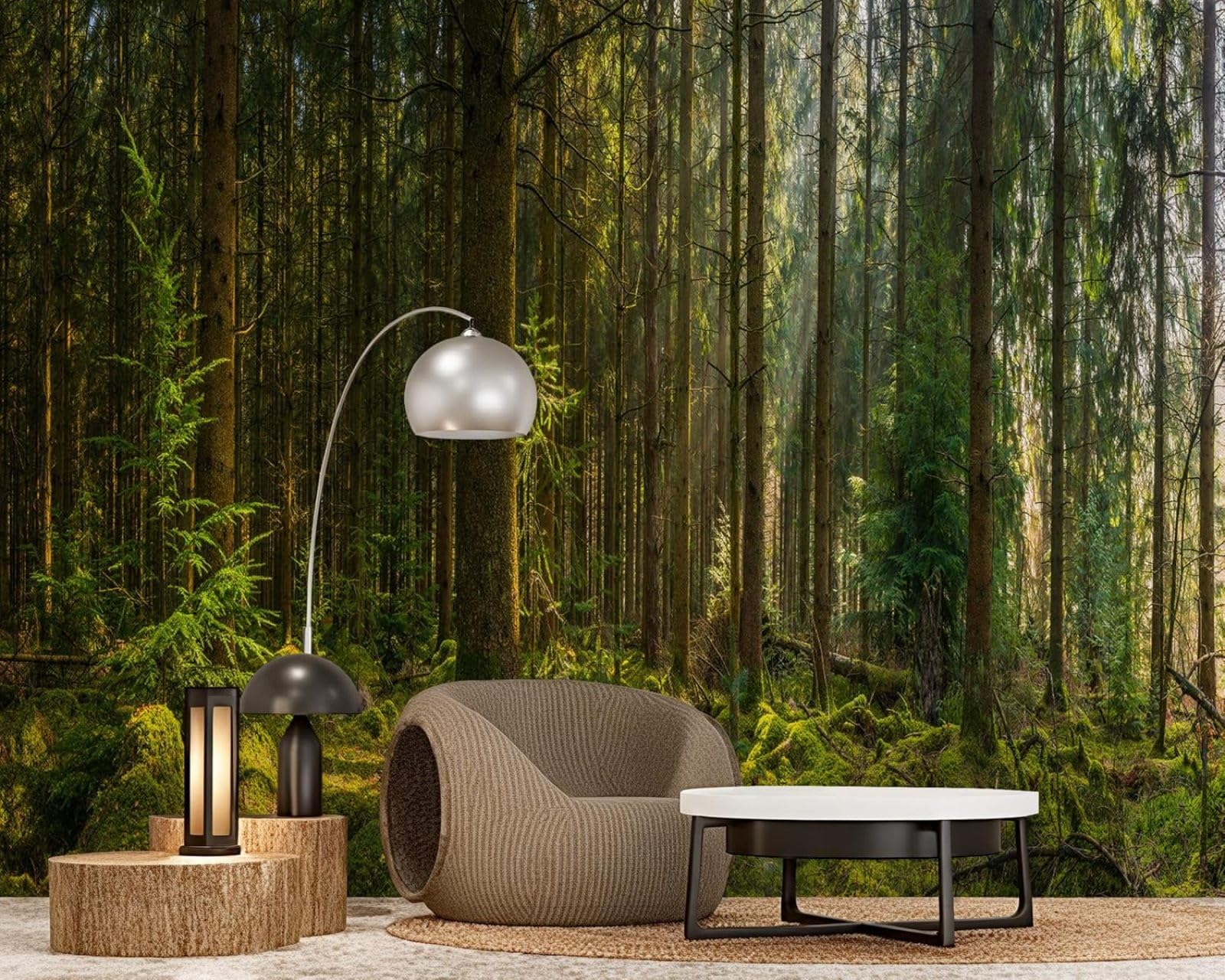 pdghsdkgjh Photo Wallpaper Forest Landscape Tree Sunlight Non-Woven Modern Living Room Bedroom Children's Room Wall Decoration Motif Wallpaper,300cmx210cm Stickers - Frameless Painting - Poster