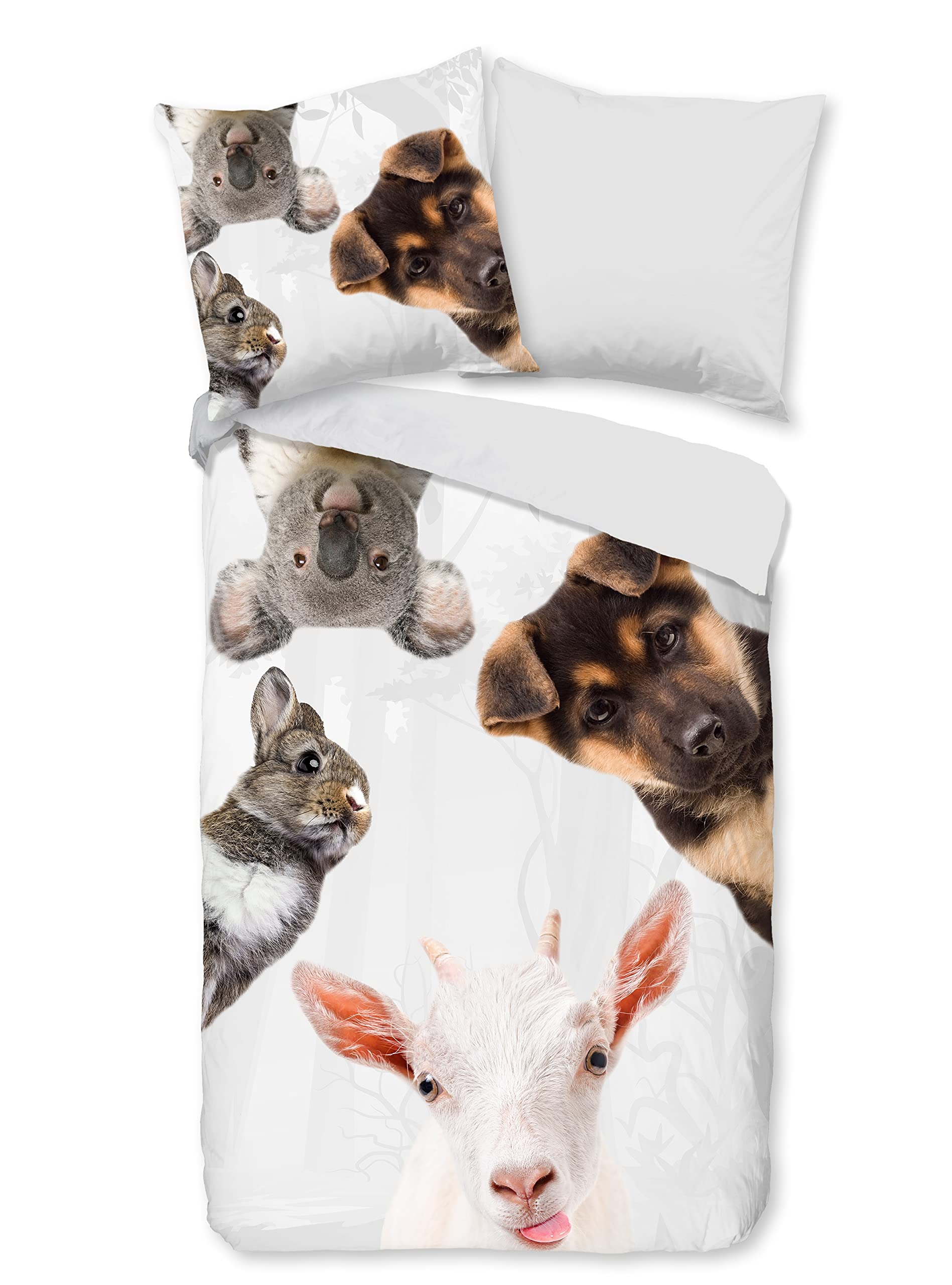 Good Morning! Renforcé Bed Linen 2-Piece Duvet Cover 135 x 200 cm Pillowcase 80 x 80 cm Semmie Multi