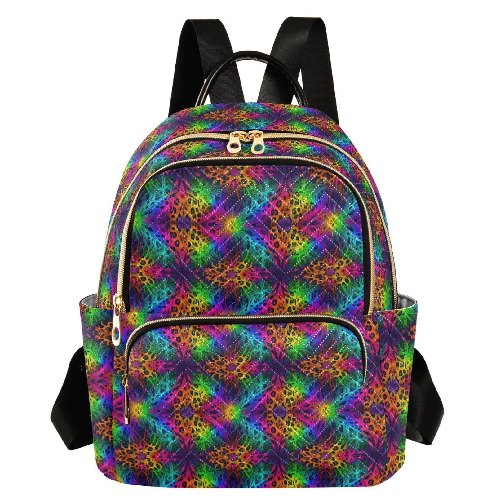 Mochila de poliéster ligero S con estampado arcoíris resistente 8
