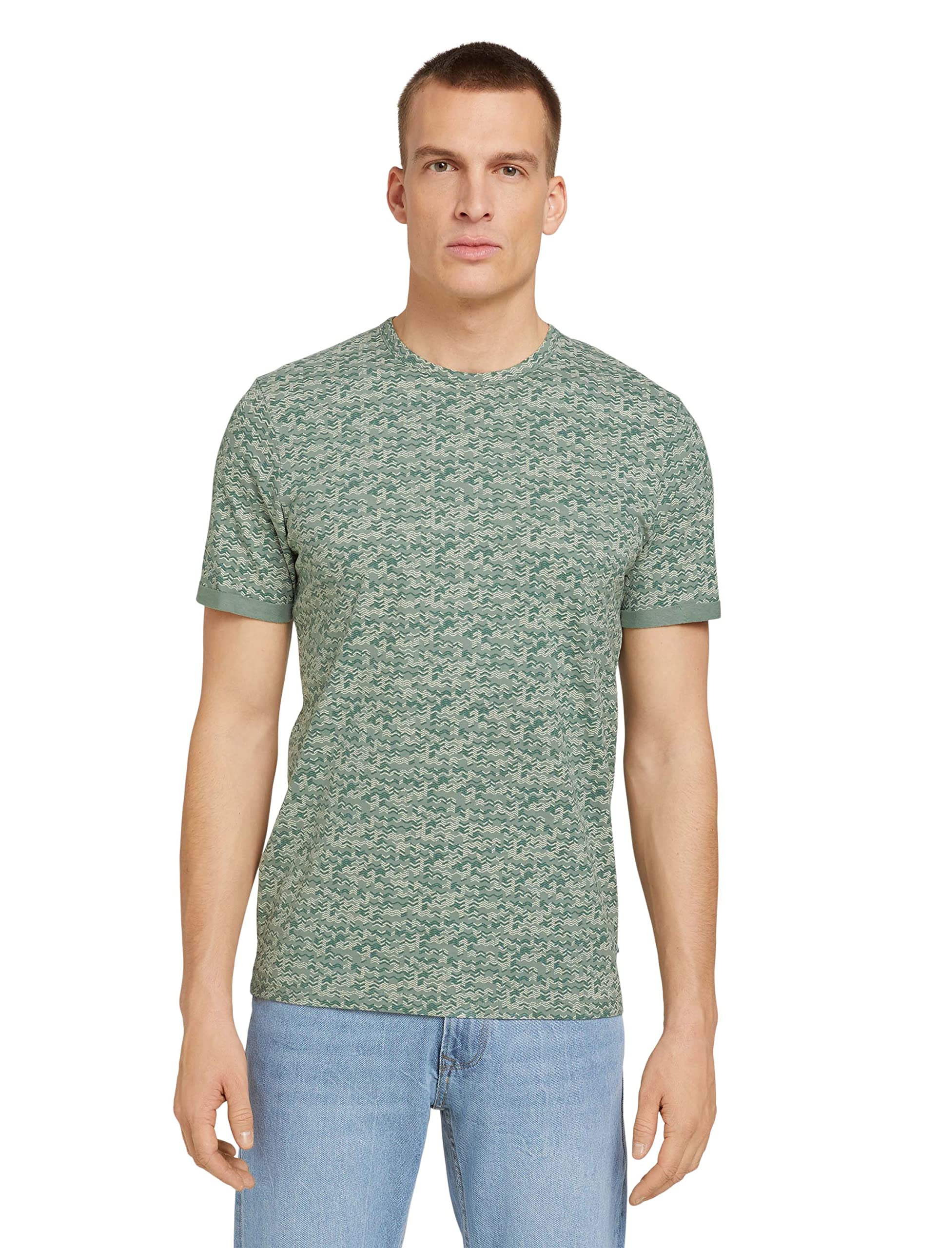 TOM TAILOR Herren T-Shirt mit Alloverprint