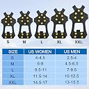 FUSIGO Ice Snow Traction Cleats, 10-Studs Walk Traction Cleats Crampons for Shoes and Boots Slip-on Stretch Footwear for Men Women Walking on Snow and Ice (1 Pair, XL) gallery image