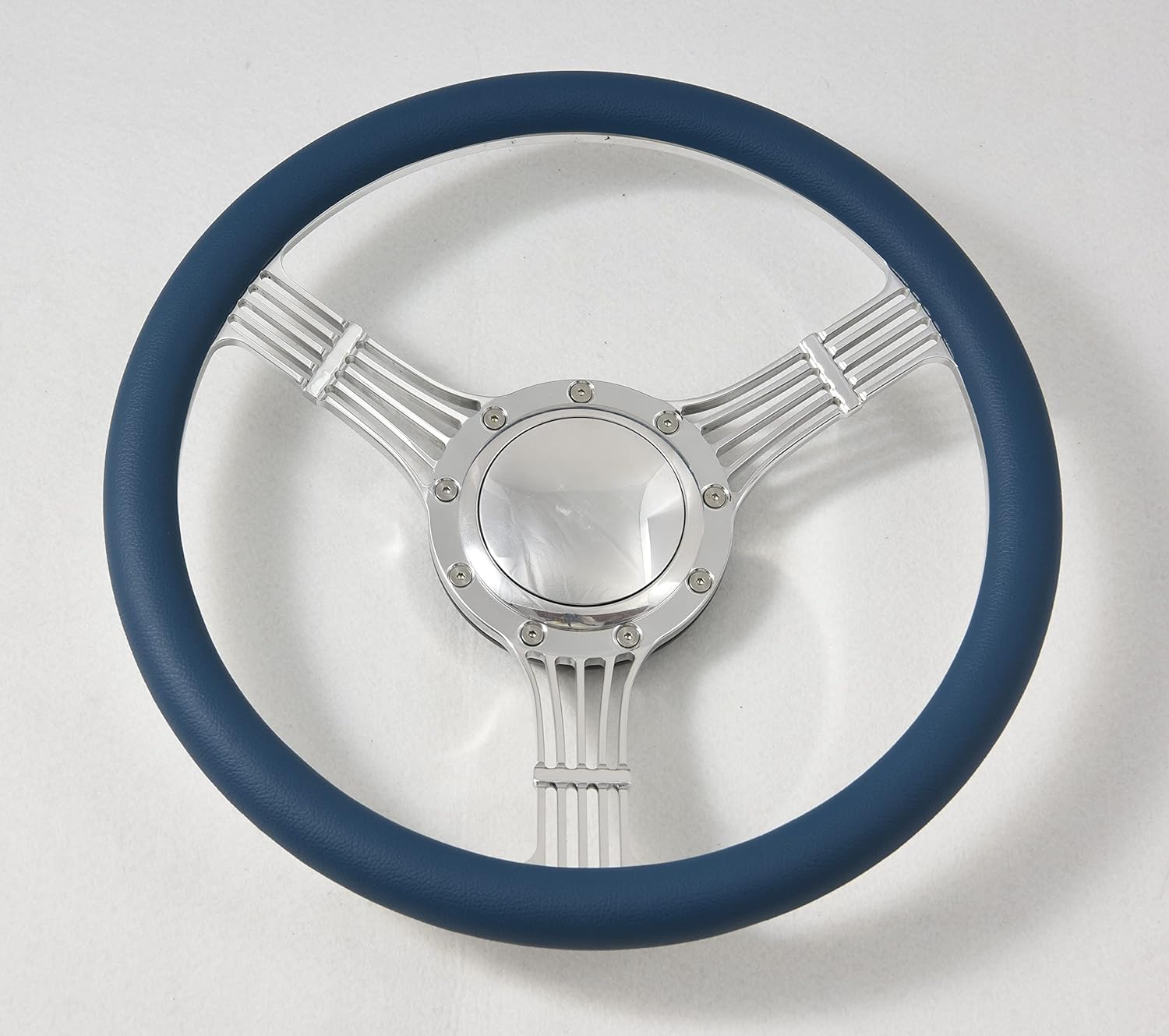 Flashpower 14'' Billet Banjo Full Wrap 9 Bolts Steering Wheel with 2'' Dish and Horn Button(Burgundy)