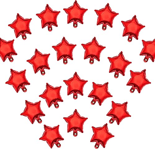 Miniatura 3 de Globos de papel de aluminio con forma de estrella plateada de 5 pulgadas, 50 globos pequeños de Mylar para cumpleaños, baby shower, boda, decoración