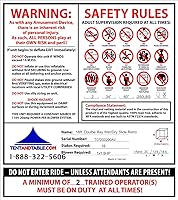 Vista 9 de TentandTable Tobogán acuático inflable de doble carril para niños y adultos, diversión acuática gigante de grado comercial, incluye soplador de aire