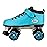 Riedell Dart Roller Skates for Men and Women - Colorful, Ultra-Durable Speed Skate with Precision Fit and Matching Color Wheels, Roller Skates, Light Blue - 6