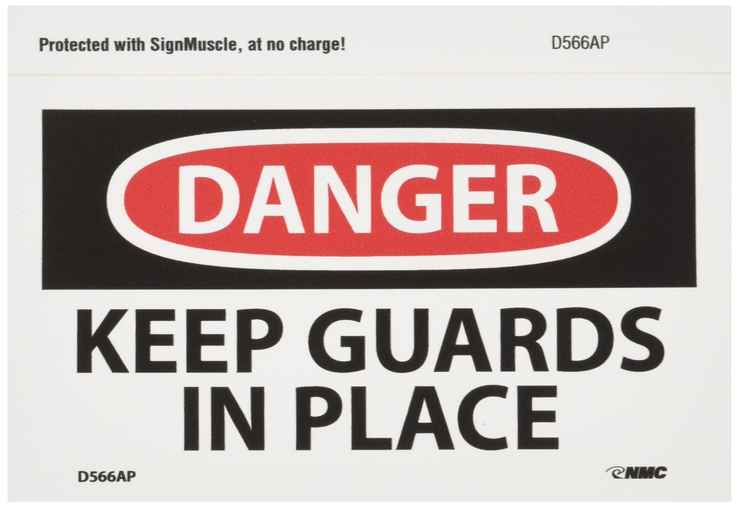 Panneaux OSHA vinyle pour sécuriser les ateliers Danger Keep Guards - 5