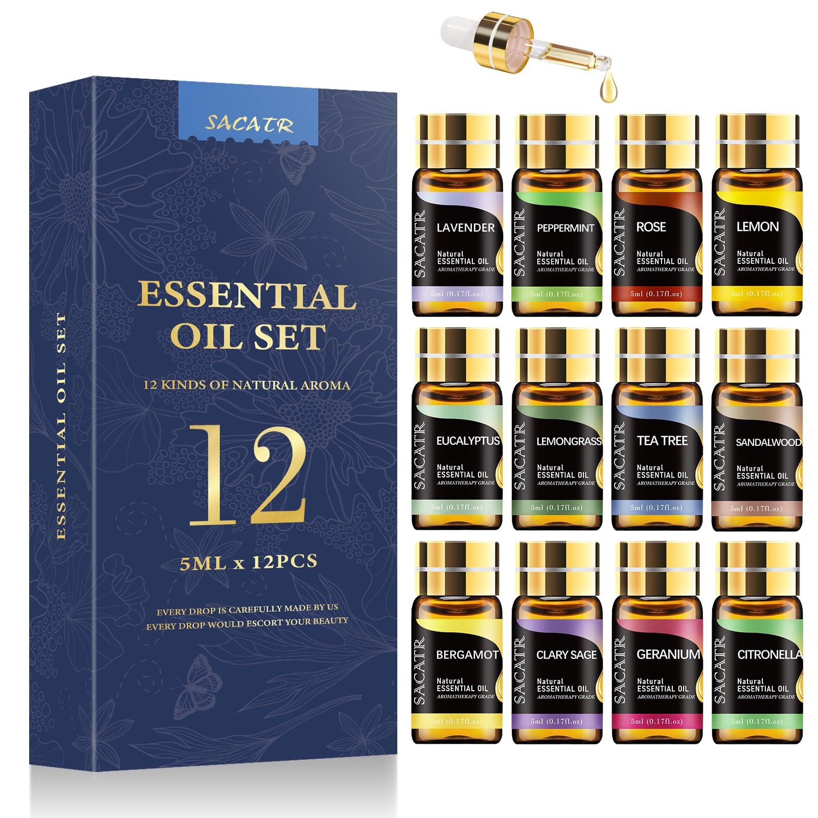Amazon.com: Essential Oils by SACATR Natural Essential Oil Set -12