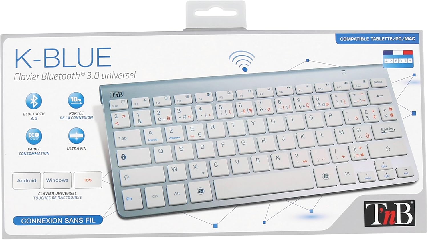 T'nB K-Blue Bluetooth Keyboard packaging