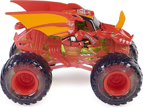 Miniatura 3 de Monster Jam Camión fundido a troquel 1:64 Spin Master 2022 con accesorio adicional: Dragonoid de tripulación transparente