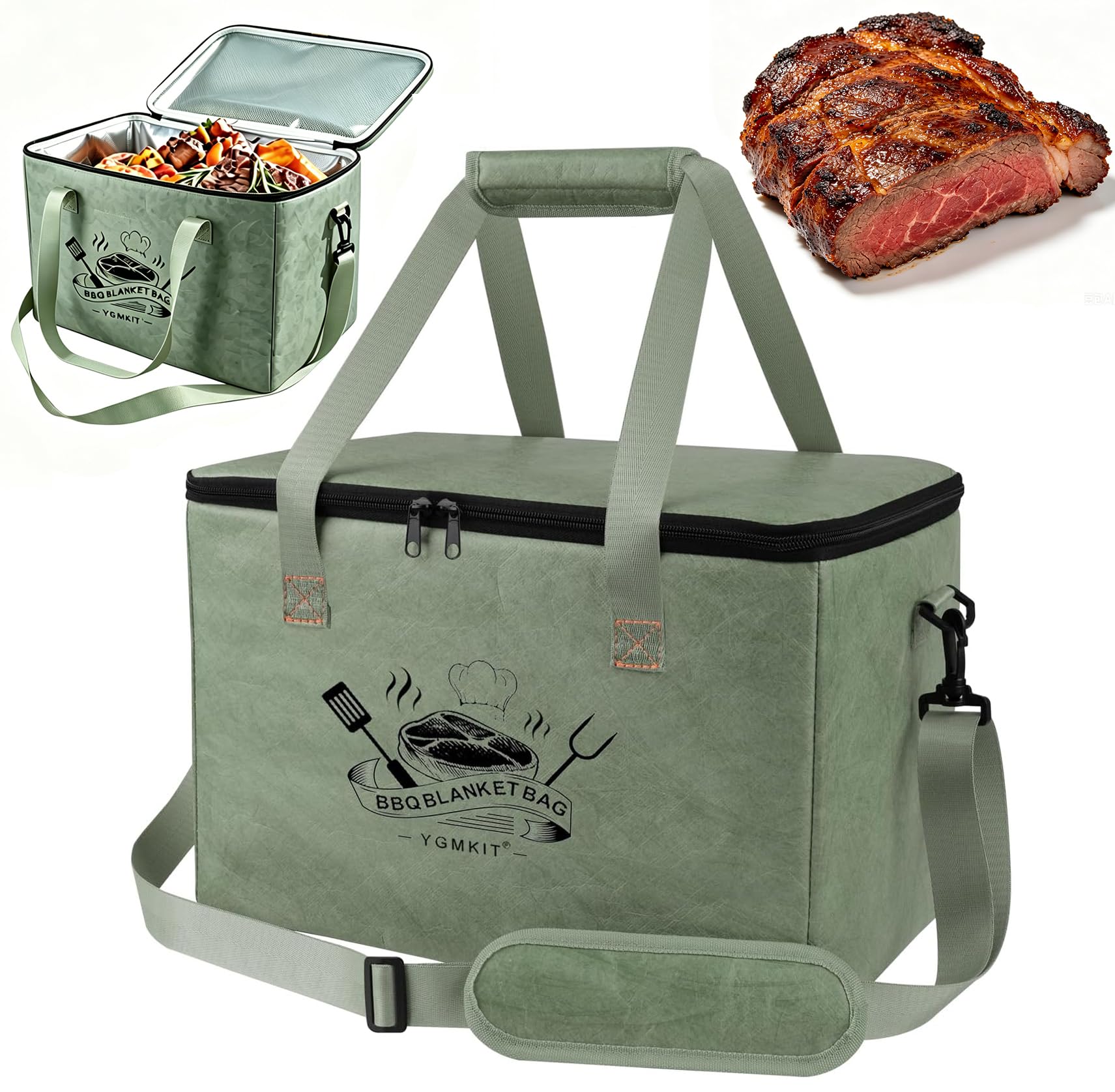 YGMkit BBQ Blanket for Resting Meat,Reusable BBQ Resting Bag for Meat,Meat Brisket Resting Bag,Meat Blanket for Resting Large Barbecue Resting Blanket For Outdoor Smoker and Grilling