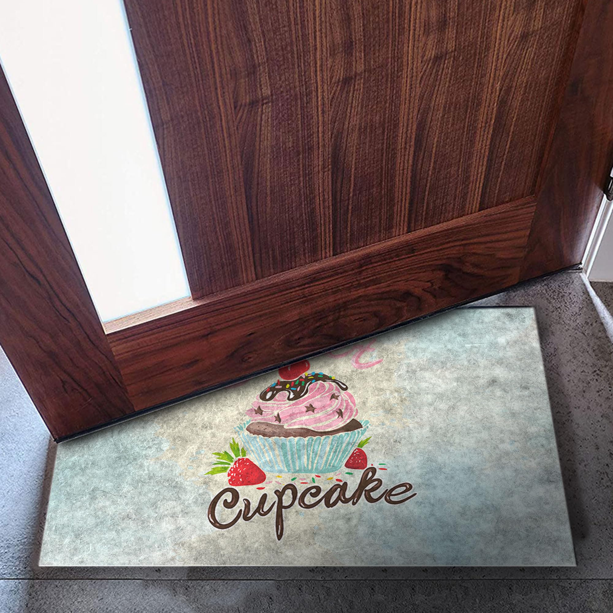 MONNHEIN Kapı Önü Paspası - Modern ve Şık Kapı Paspası | Ev, Ofis ve Dış Mekân Kullanımı İçin (Capcake)