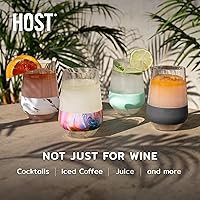 Vista 5 de HOST Freeze XL - Vaso refrigerante de doble pared con aislamiento y gel congelable, 12 onzas, juego de 4