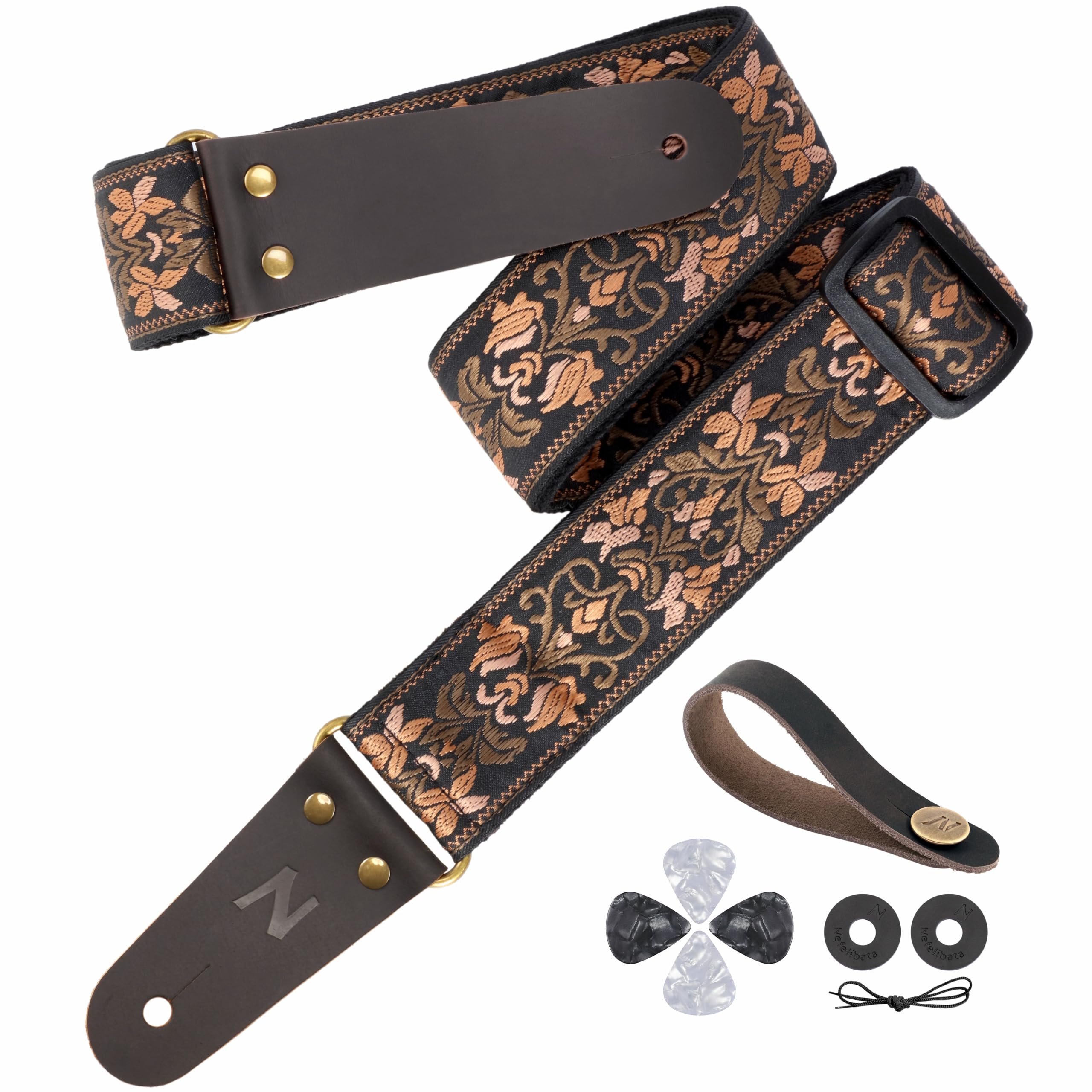Nefelibata Embroidery Guitar Strap