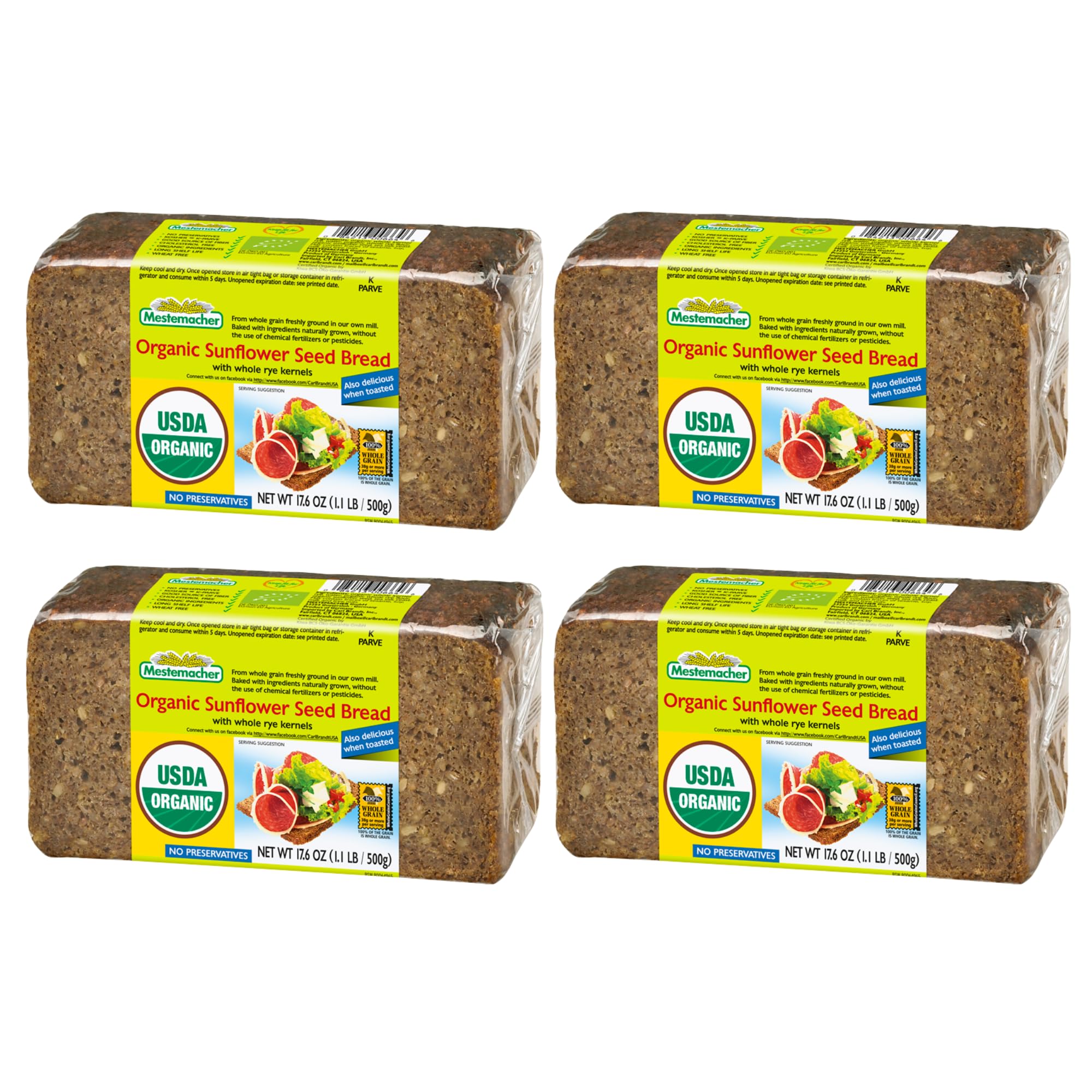 Mestemacher Organic Sunflower Seed Bread
