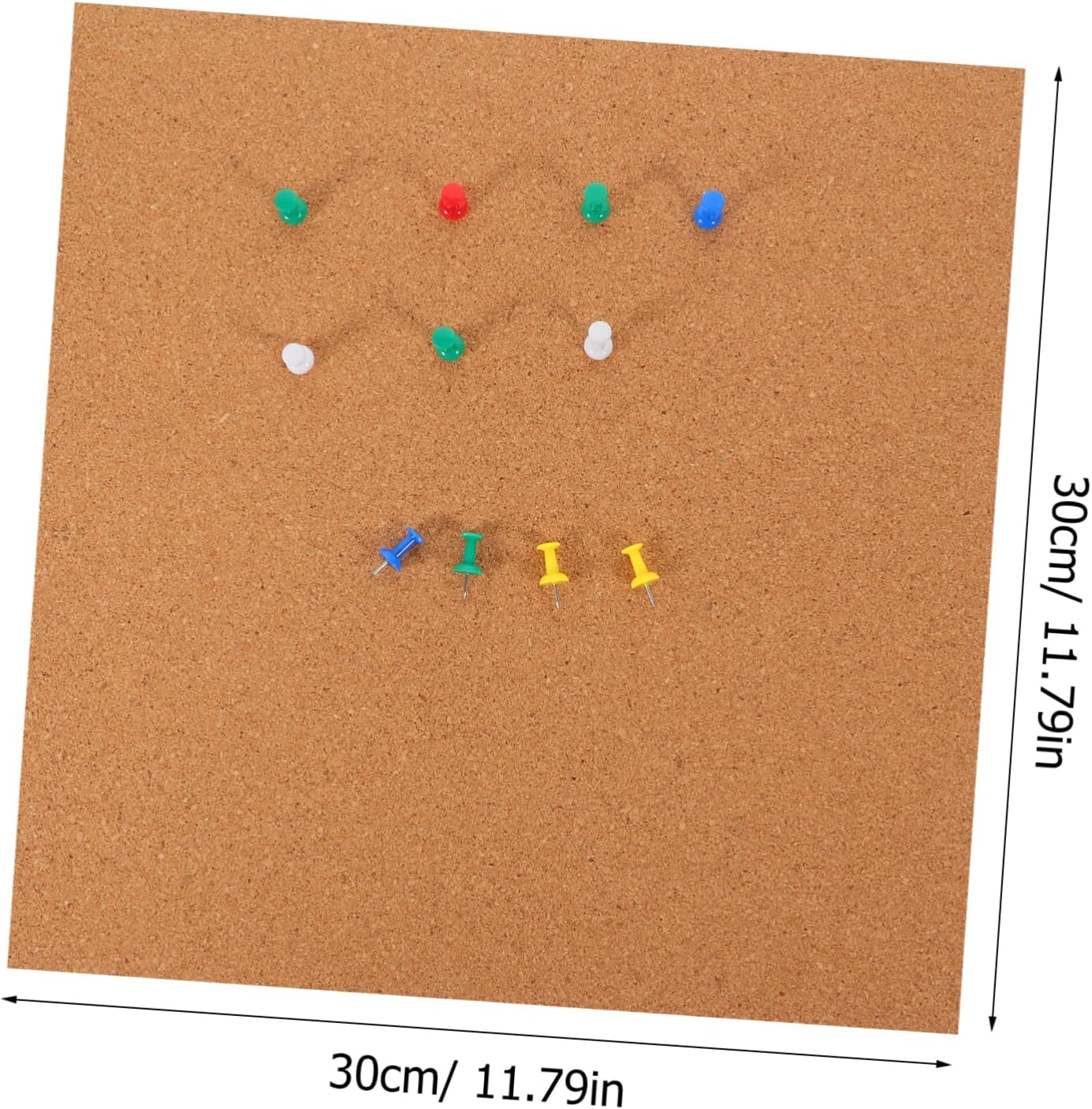 Holibanna Reusable Self-Adhesive Cork Board Creative Bulletin Board for Photos Announcements and Displays Square Soft Cork Material for Home and Office Use