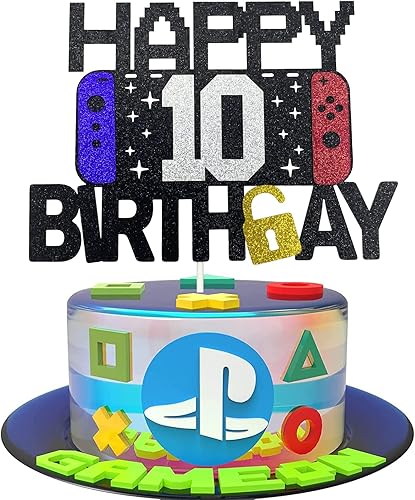 Miniatura 5 de Decoración de pastel de videojuegos de feliz 8 cumpleaños para niños y niñas de 8 años, decoración de fiesta de cumpleaños de nivel 8 (feliz
