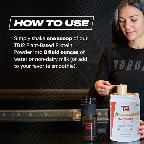 Miniatura 6 de TB12 Proteína en polvo a base de plantas por Tom Brady, 0.85 oz de proteína vegana de guisante, baja en azúcar, baja en carbohidratos, sin OMG,