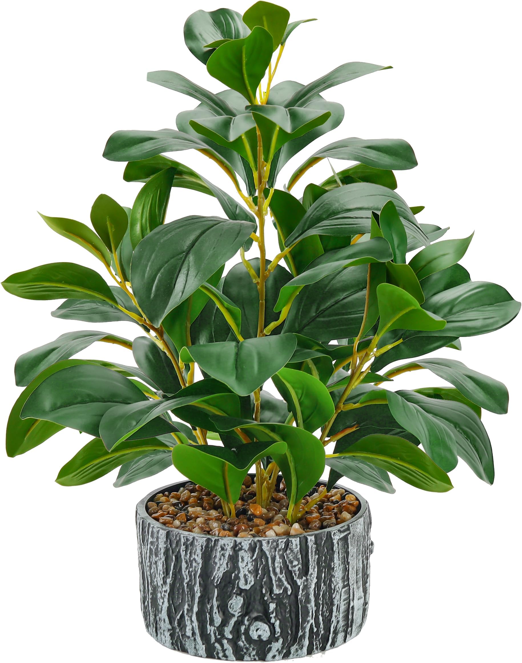 Der Rose Fake Plants Artificial Plants Indoor with Black and White Striped Pots for Room Home Bathroom Bedroom Kitchen Decor
