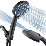 Hotel Spa AquaCare High Pressure 8-mode Handheld Shower Head - Anti-clog Nozzles, Built-in Power Wash to Cl