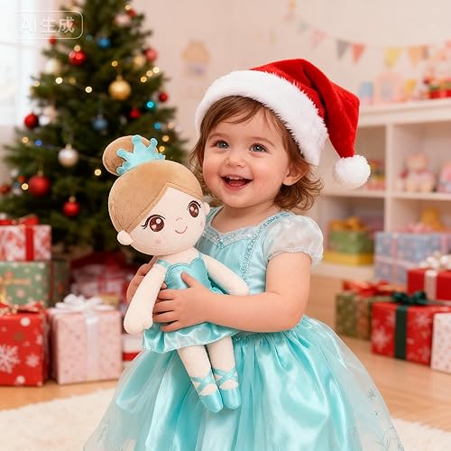 Miniatura 5 de Gloveleya - Regalos para Niñas - Muñecas de Peluche Suave de Ballet Niña, Muñeca de Ballet Verde Menta de 14 Pulgadas con Caja de Regalo