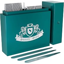 50 Premium Metal Collar Stays in Divided Box for Men - 2 Most Popular Sizes 24-2.2" & 26-2.5", Non-Magnetic